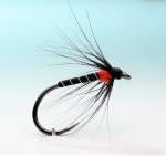 Muška RS Fish Mokrá MM07 - Černý pavouček s červeným srdcem
