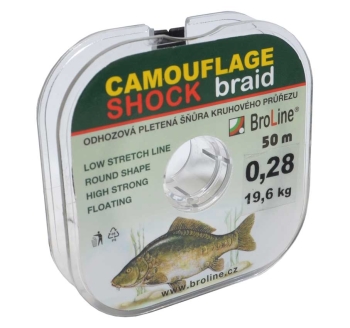 Šňůra Broline® Carp Dyneema Camouflage Shock