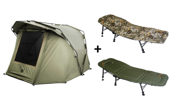 Bivak Delphin PANORAMA Eazy Two Man + 2 ks lehátek M-Elektrostatyk L6