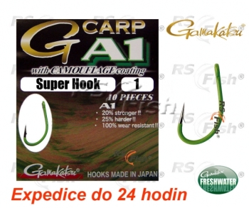 Háček Gamakatsu G-Carp A1 Super Hook Camo Green