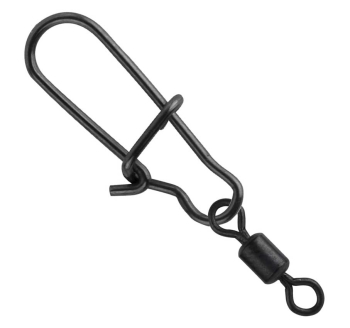 Obratlík s karabinou SPRO Matt Black Easy Snap + Rolling Swivel