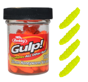 Vosí larvy Berkley Gulp! Honey Worm - Chatreuse 1480774