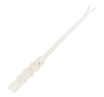 Mustad AJI Worm - Bachi - Bachi - barva White Glow Glitter (MAJI-BCI-2-7)
