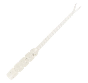 Mustad AJI Worm - Bachi - Bachi - barva White Glow Glitter (MAJI-BCI-2-7)