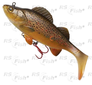 Ripper DAM Effzett Natural Perch Paddle Tail - barva Brown Trout