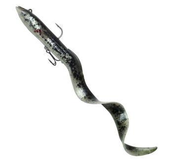 Úhoř Savage Gear 4D Real Eel - barva Black Green Pearl