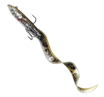 Úhoř Savage Gear 4D Real Eel - barva Olive Pearl