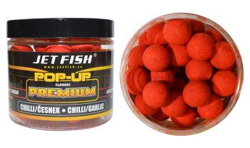 Boilies Jet Fish Premium Classic POP-UP - Chilli / Česnek