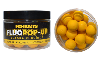 Boilies Mikbaits Fluo Pop-Up - Sladká Kukuřice - 18 mm