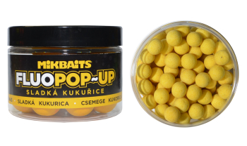 Boilies Mikbaits Fluo Pop-Up - Sladká Kukuřice - 10 mm