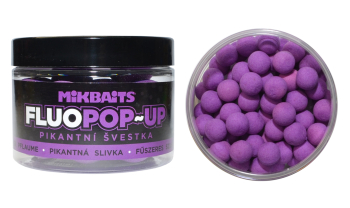 Boilies Mikbaits Fluo Pop-Up - Pikantní Švestka - 10 mm
