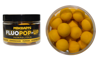 Boilies Mikbaits Fluo Pop-Up - Pampeliška - 18 mm
