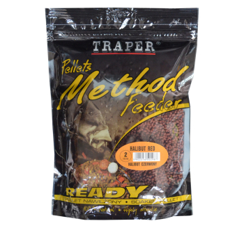 Vlhčené pelety Traper Method Feeder Ready - Halibut Red