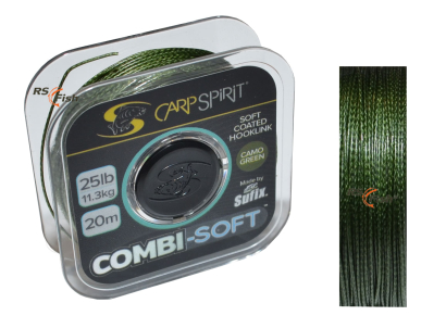 Šňůra návazcová Carp Spirit Combi Soft - barva Camo Green