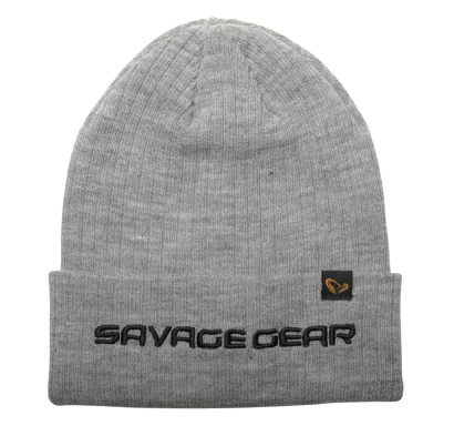 Čepice Savage Gear Fold-Up Beanie Light Grey Melange