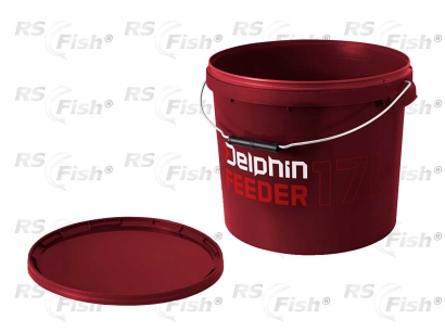 Vědro Delphin Feeder - okrouhlé s víkem 17 litrů