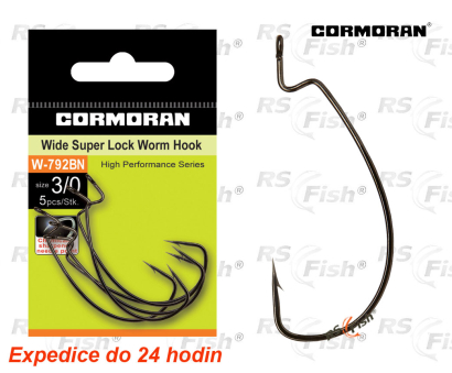 Háček Cormoran Wide Super Lock Worm W-792BN