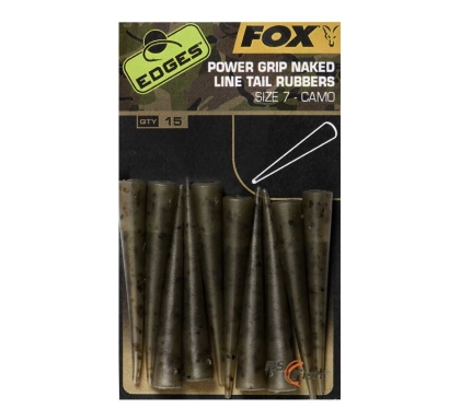 FOX Edges Camo Naked Line Tail Rubbers - velikost 7 CAC778