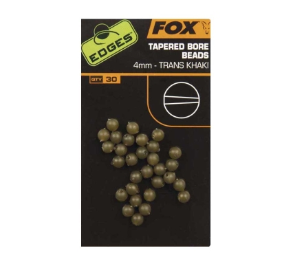 FOX EdgesTapered Bore Beads 4 mm Trans Khaki CAC557