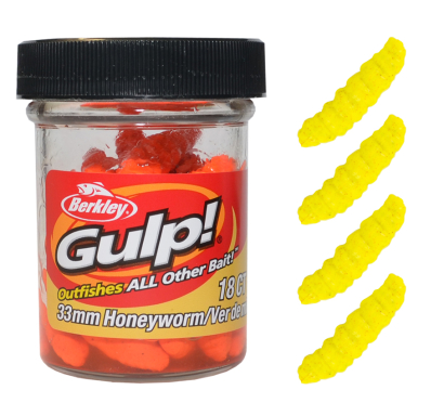 Vosí larvy Berkley Gulp! Honey Worm - Yellow 1480775