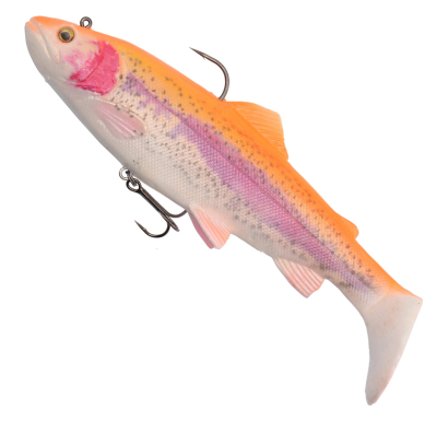 Ripper Savage Gear 4D Trout Rattle Shad - barva Golden Albino