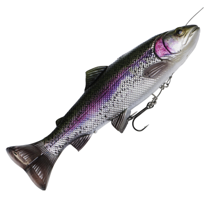 Ripper Savage Gear 4D Line Thru Pulse Tail Trout - barva Rainbow Trout