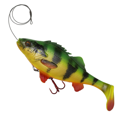 Ripper Savage Gear 4D Line Thru Perch Shad - barva Firetiger