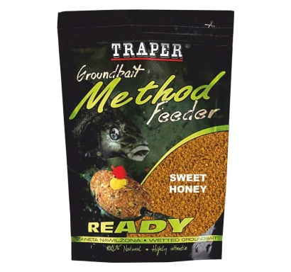 Vlhčená krmítková a vnadící směs Traper Method Feeder - Med - 750 g