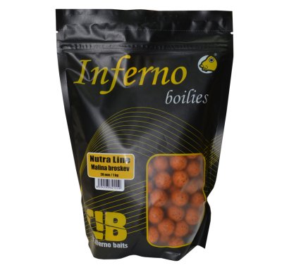 Boilies Carp Inferno Nutra Line - Malina / Broskev - 1 kg