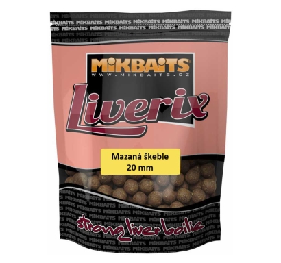 Boilies Mikbaits Liverix - Mazaná škeble - 1 kg