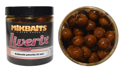 Boilies v dipu Mikbaits Liverix - Královská patentka - 16 mm