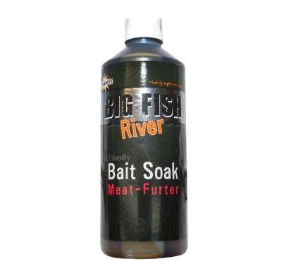 Posilovač Dynamite Baits Big Fish River Bait Soak Meat & Furter - 500 ml